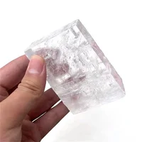 Wholesale Clear Optical Calcite Raw Cube Iceland Spar Slab Natural Stone Energy Rough Crystal Minerals Healing Stones Witchcraft 6