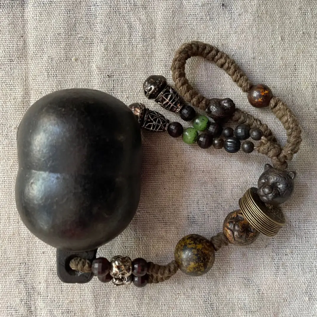 Antique collection Tibetan antique double-headed bell