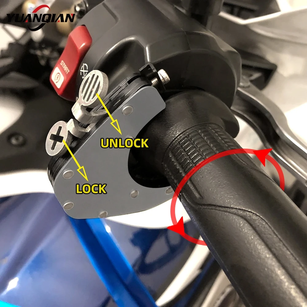 For Kawasaki Versys 650 1000 1000SE KLE650 KLE VERSYS650 2015-2026 Cruise Control Throttle Assist Handlebar Lock Top Bottom KIT 2