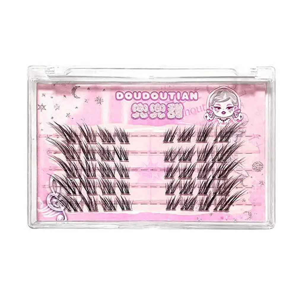 3D Cat Eye Wimpern-Cluster im Manga-Fuchs-Stil für einfache DIY-Wimpernanwendung, natürlicher C-Curl, kleberfrei & leichtes Design, Beauty