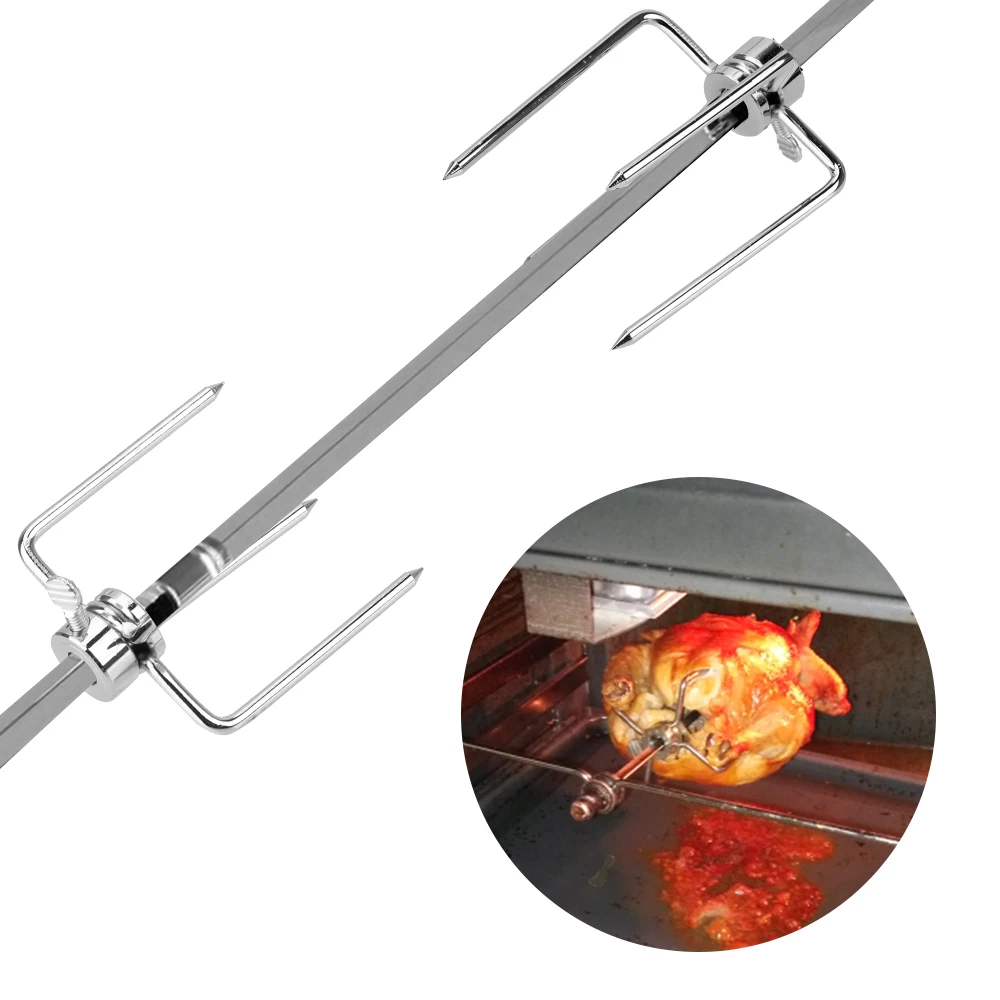 Tenedores para Asar a la Parrilla, Tenedores para Pollo a la Brasa, Juego de 2 Tenedores para Asar Carne, Herramientas de Acero Inoxidable