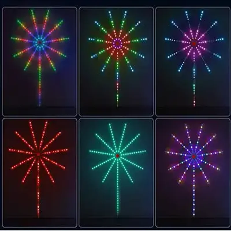 USB Powered Sound Control Fireworks Light Multicolor LED Wall Light Indoor Party Supplies