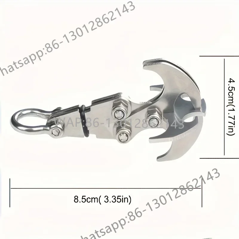 

Stainless Steel Folding Grappling Hook - Durable & Deployment, Versatility in Outdoor Adventures & Emergency Tool for Hiking