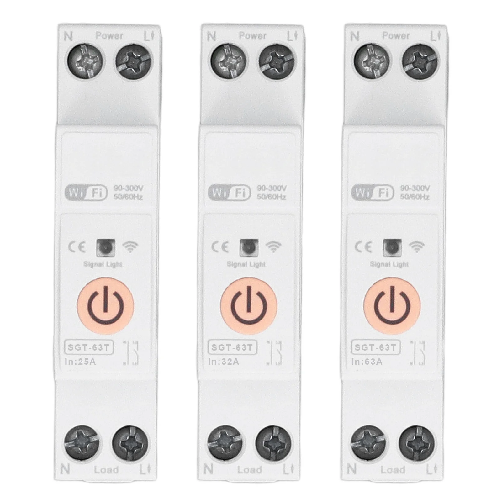 

Автоматический выключатель на DIN-рейку с дистанционным управлением Smart WIFI для бытовой техники, AC 90‑300В, 2P