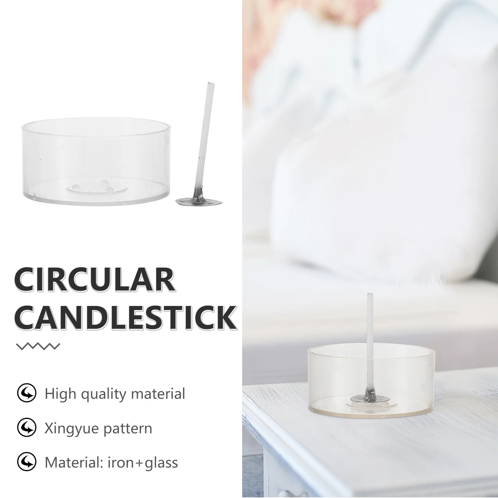 

1 set Making Kit: Diy Tealight Container With Cotton Wick For Wedding Decorations Homemade Candles Craft Projects Plastic