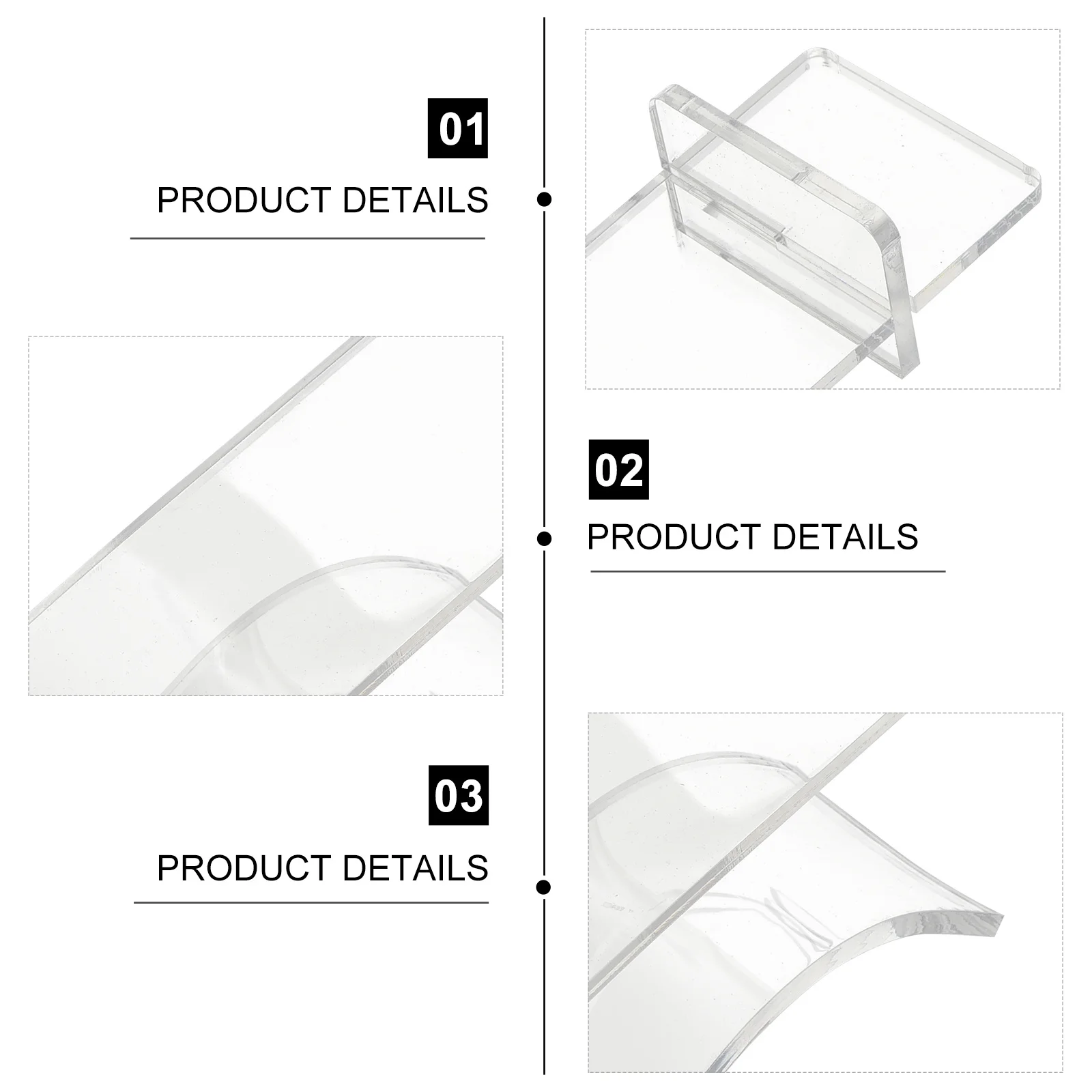 

3Pcs Acrylic Shoe Display Stand Clear Shoe Holder for Women's Sandals Sports Shoes Booties Display Shelf for Retail Home Use