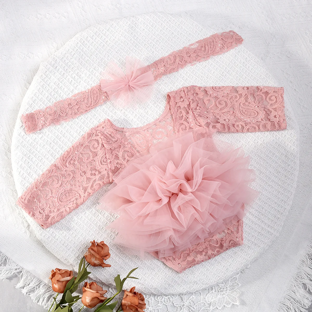 Baby Tutu Dress  Newborn Photography Romper Outfit Lace Girl Dress  Photo Shooting Clothing