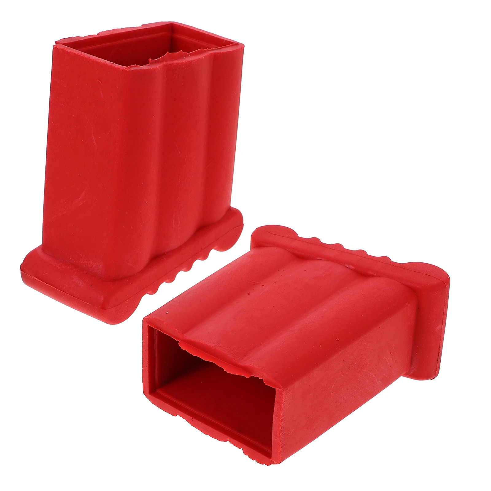

2pcs Pad Skid-Proof Rubber Protector Floor Mat For Stepladder Foot Cover Non-Slip Protective Cover For Indoor Outdoor Red