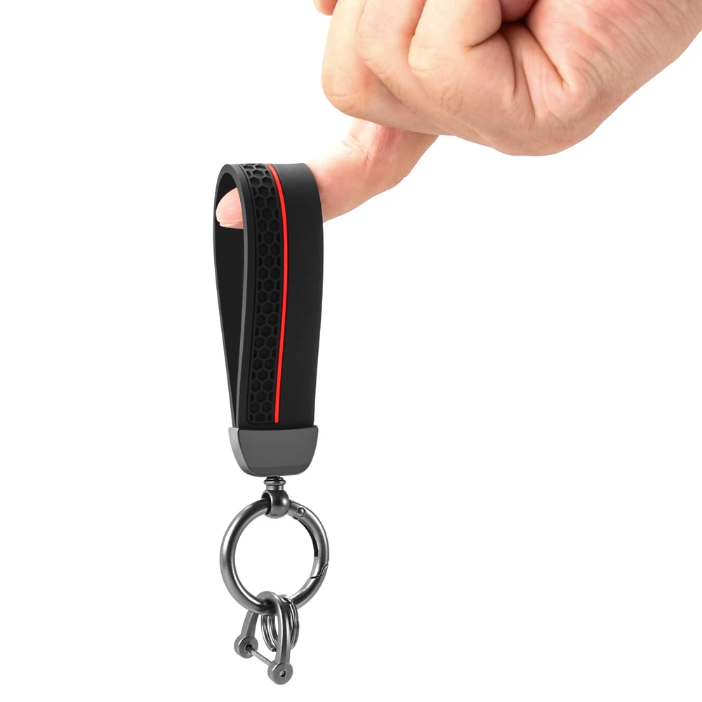 جديد سيليكون سلاسل المفاتيح للنساء الرجال حزام خصر مشبك حلقة تسلق سيارة قلادة سلسلة مفاتيح خواتم كيرينغ حقيبة الهدايا