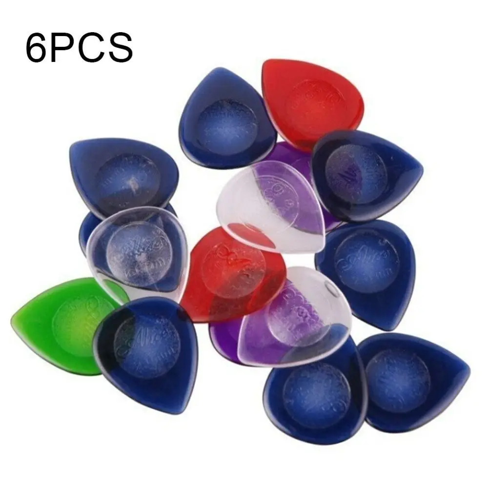 6Pcs Durable 1/2/3mm Guitar Picks Fast Picking Stubby Electric Bass Guitar Pick ABS Guitar Accessories