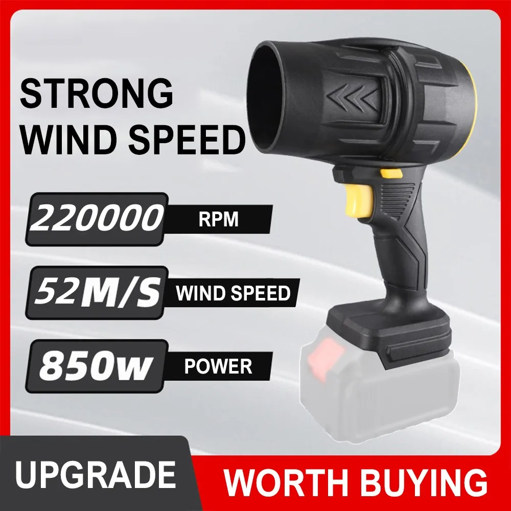 

850W High Power Turbo Fan 500g Thrust Violent Fan Stepless Speed Turbofan Leaf Blower Handheld Mini Jet Fan for Makita Battery