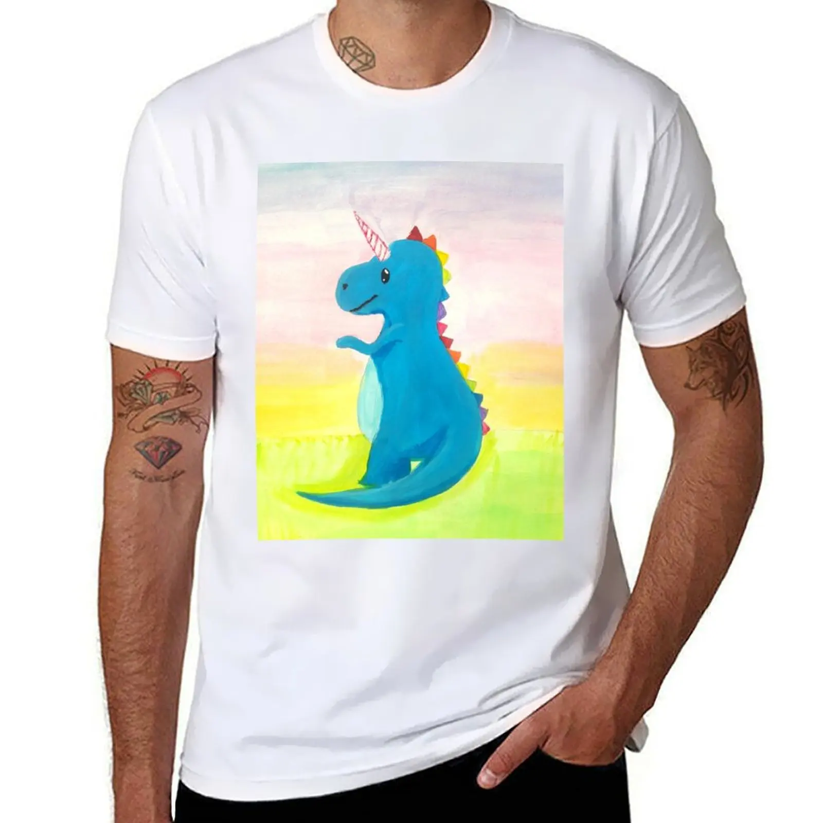 

Dinocorn T-Shirt graphic t shirts for man cotton tshirt 100% T-Shirt