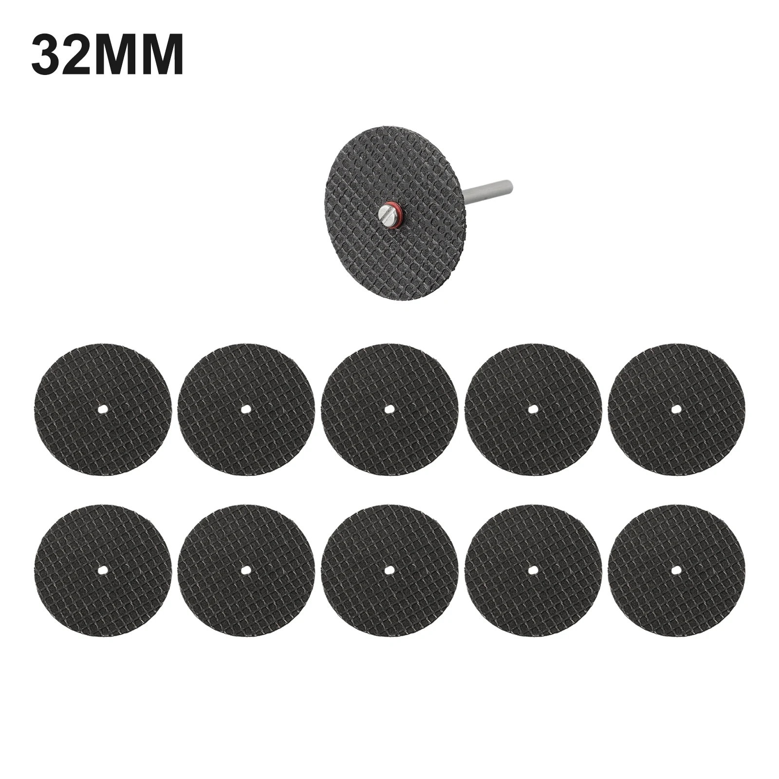 Cutting Disc Reinforced Fiberglass 11Pcs 32/38MM Metal Cutting Discs with 30mm Mandrel Shank for Cutting and Grooving