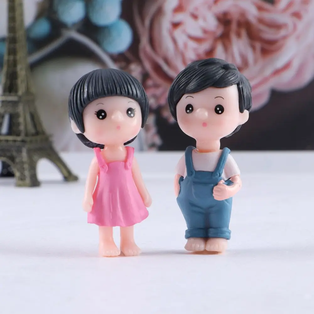 

DIY Christmas Gift Fairy Garden Mini Cute Dollhouse Boy Girl Ornament Couples Figurine Doll Craft Little Lovers Miniature