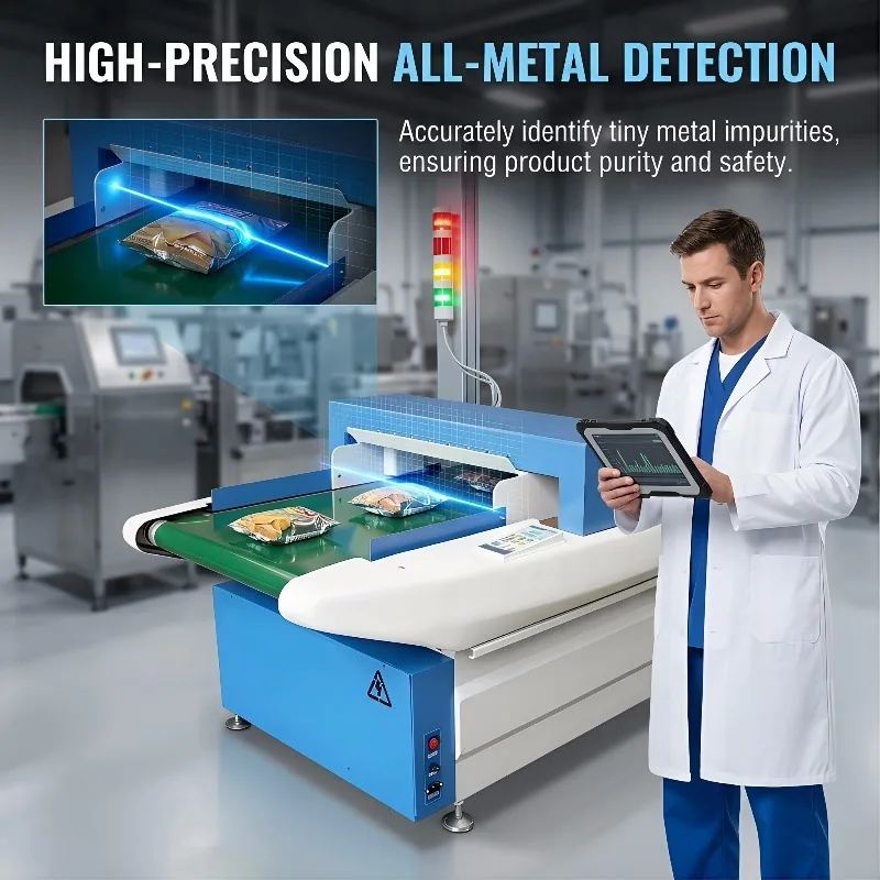 【2026】High Precision All-Metal Needle Inspection Machine LCD Display 0.8mm Sensitivity For Gold Detection Industrial Metal Detec