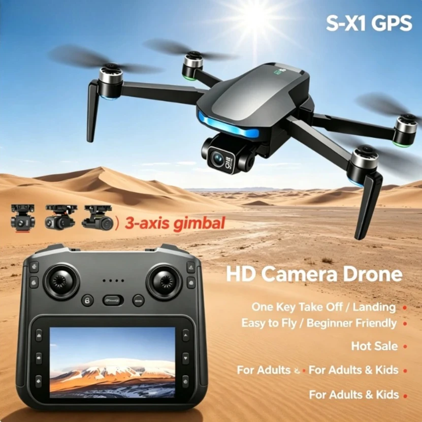 Original S-X1 GPS Drone 8K HD Camera 3-Axis Gimbal Brushless 5G WiFi FPV 360° Obstacle Avoidance RC Quadcopter