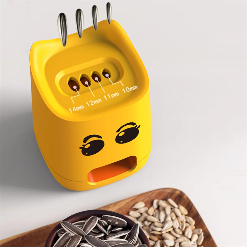 Electric Peeling Melon Seeds Strong Applicability Teeth With Stickers Yellow Kitchen Bar Tools Sheller Simple Operation