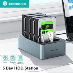 Yottamaster 5 Bay HDD Docking Station with Offline Clone SATA to USB3.0 2.5
