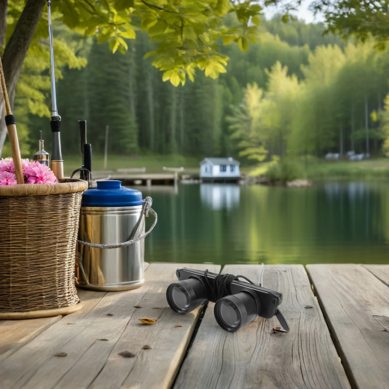 

2Pcs Portable Telescope Glasses 3X Hd - Adjustable Focus for Birding Fishing Travel Concert - Secure Fit Headband