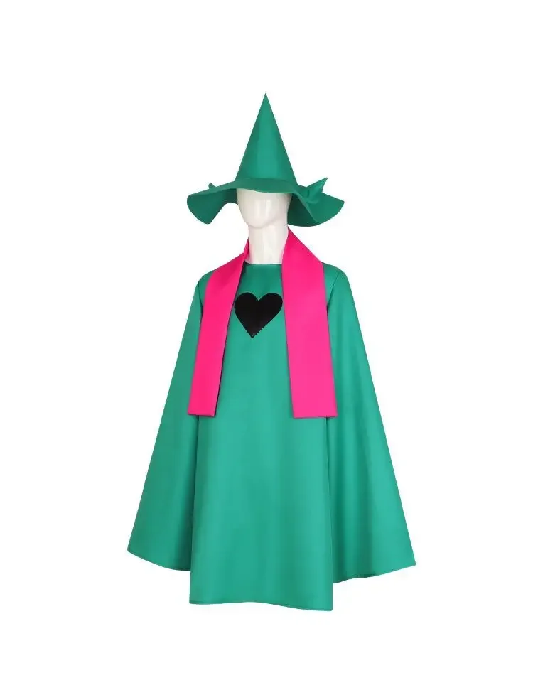 Undertale Ralsei Cosplay capa a capuche haut Deltarune Cosplay capa tenue con chapeau écharpe disfraz de halloween
