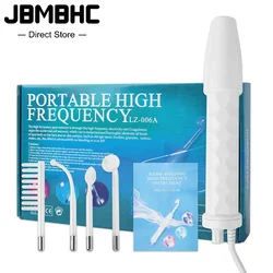 4 In 1 High Frequency Electrode Wand Electrotherapy Glass Tube Beauty Device Acne Spot Remover Facial Anti Wrinkle Skin Care Spa