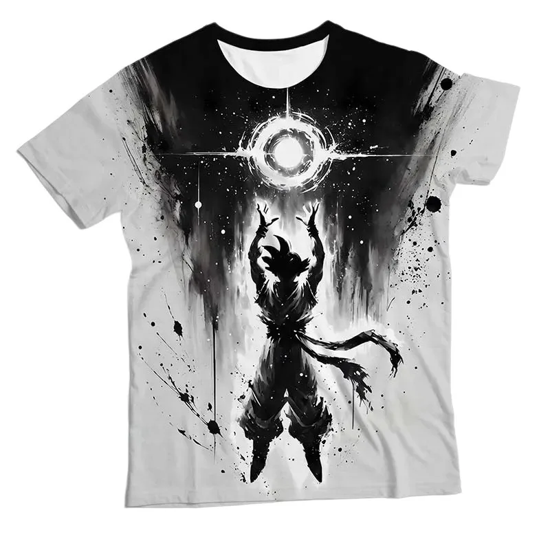 2026 Summer Fashion New Dragon Ball Multi Character 3D Printed T-shirt Fitness Sports Anime Exhibition Short Sleeve T-shirt