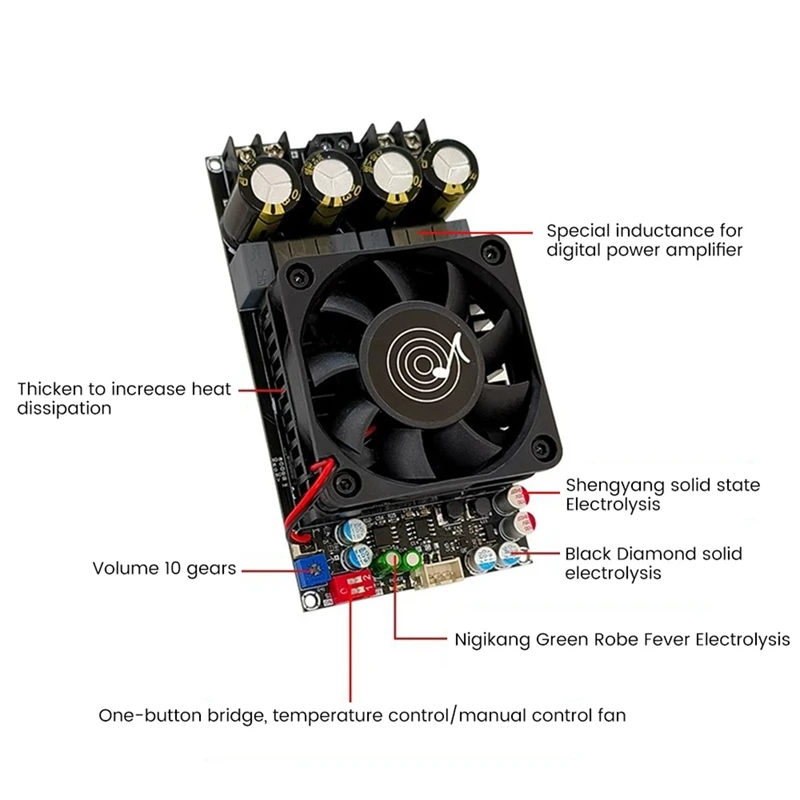 لوح مضخم صوت رقمي TPA3255 ، مكبر صوت ستيريو ، صوت أحادي ، مكبر صوت ، شو x 2 ، PBTL ، شو