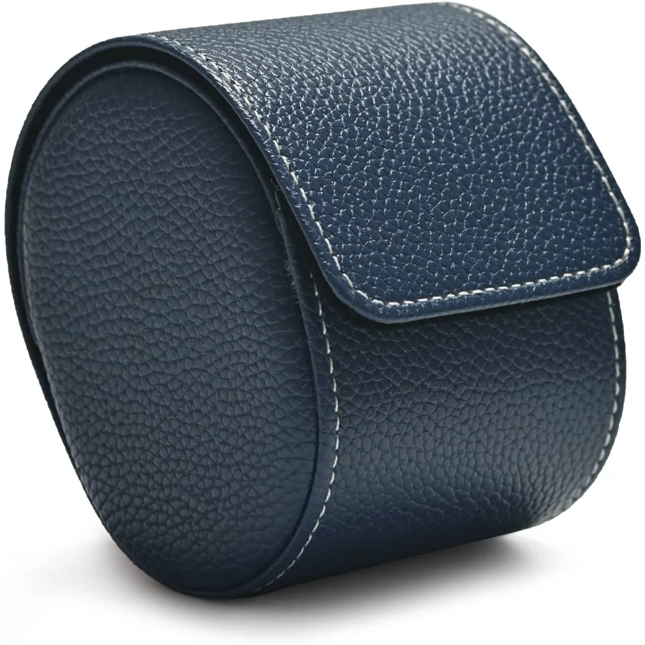 

Luxury Leather Travel Watch Case for Men Women Portable Single Watch Box with Velvet Liner