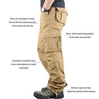 6口袋美國男士工裝褲,100%純棉,戰術戰鬥戶外褲 6 最佳銷售 工作褲 - №1