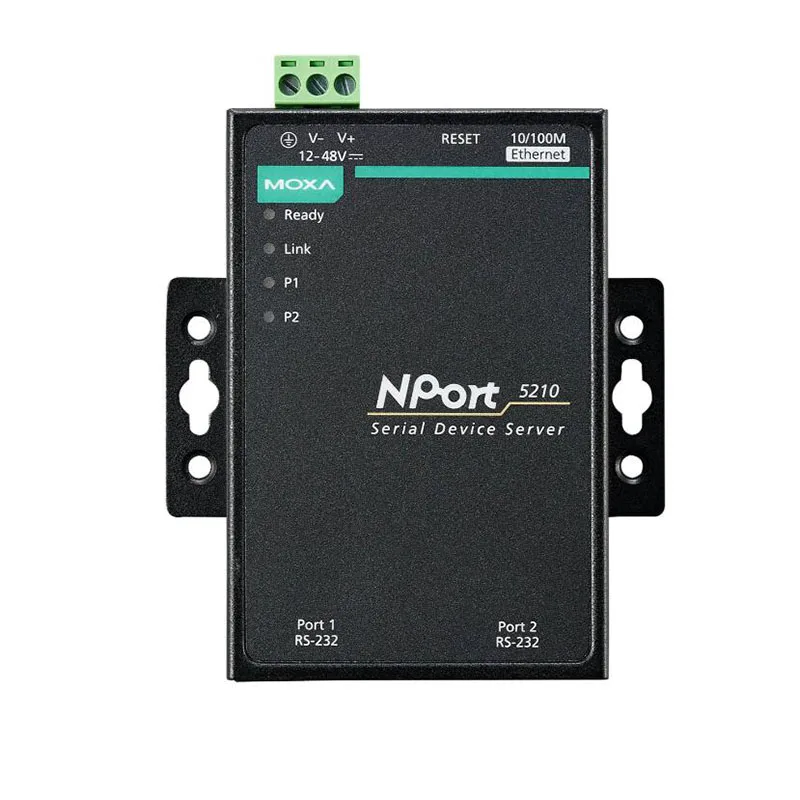 خادم جهاز MOXA Nport 5210 بمنفذين RS-232، من 0 إلى 55 ° درجة حرارة التشغيل C #3