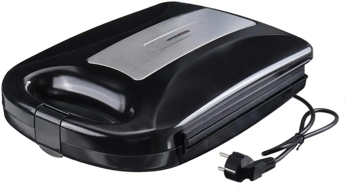 صانع الساندوتشات، صانع الساندوتشات الكهربائية 1200 وات 220 فولت، 4 شرائح شواية توست مزدوجة غير لاصقة، صانع الوافل، فرن الكيك، الإفطار