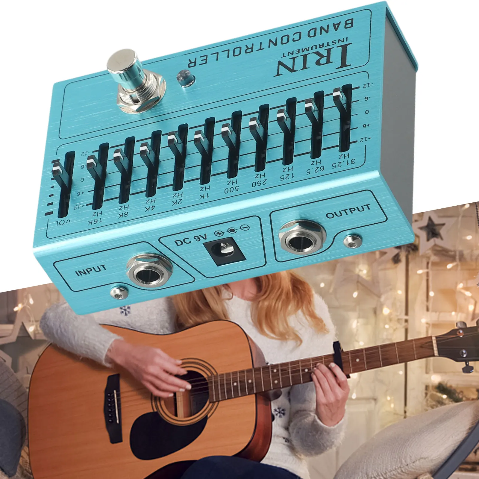 IRIN Guitar Effects Pedal Set Aluminum Alloy Overdrive Distortion Ten Segment Eq Effect Device Electric Guitar Accessories