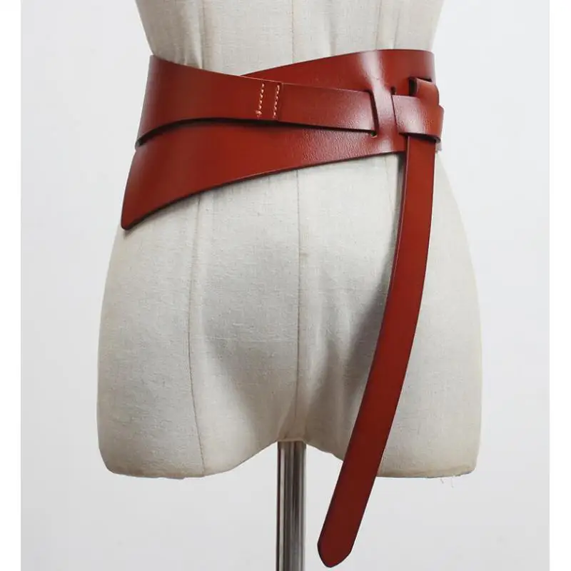 2025 New Design Women Runway Genuine Leather Cummerbunds Fashion Waistband Belts Decoration Wide Belt Corsets Female Corset