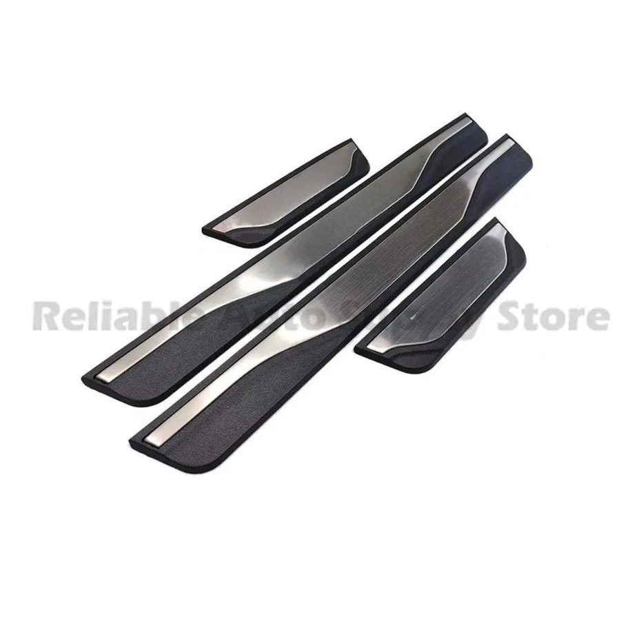 

For Hyundai VENUE 20-21 Door Sill Protector Premium 4PCS Welcome Light Scuff Plates Durable Stainless Steel Trim Entry Guard