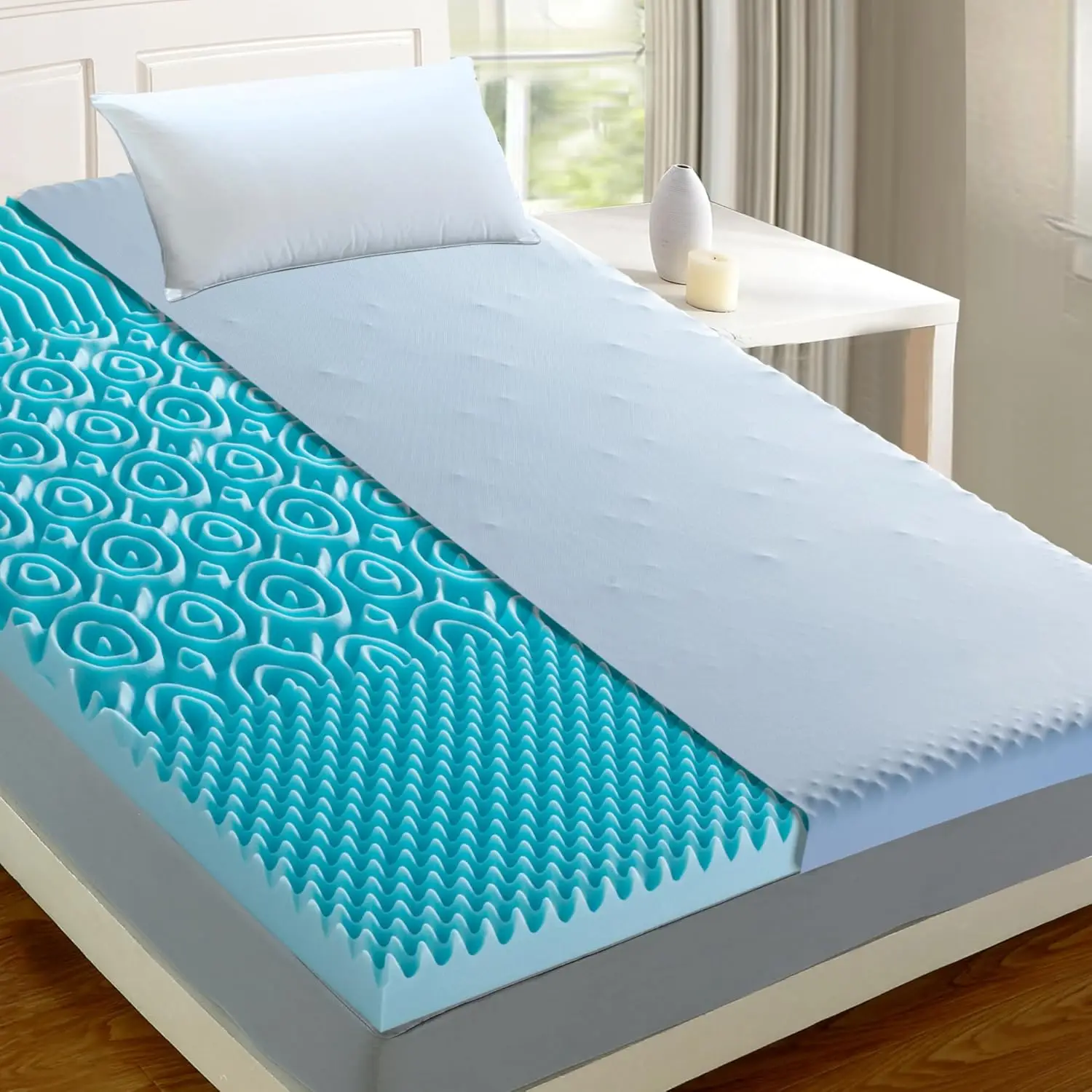 

Mattr Topper Twin Xl, размер 3 H, гелевая пена с эффектом памяти с бонусным дышащим чехлом, дизайн с воздушным потоком, сертифицированная из нас и евро