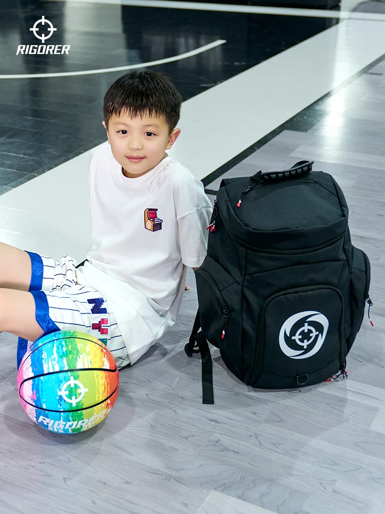 

RIGORER Children's Basketball Bag Multifunctional Training Backpack Large Capacity Sports Backpack Student Sport Bag
