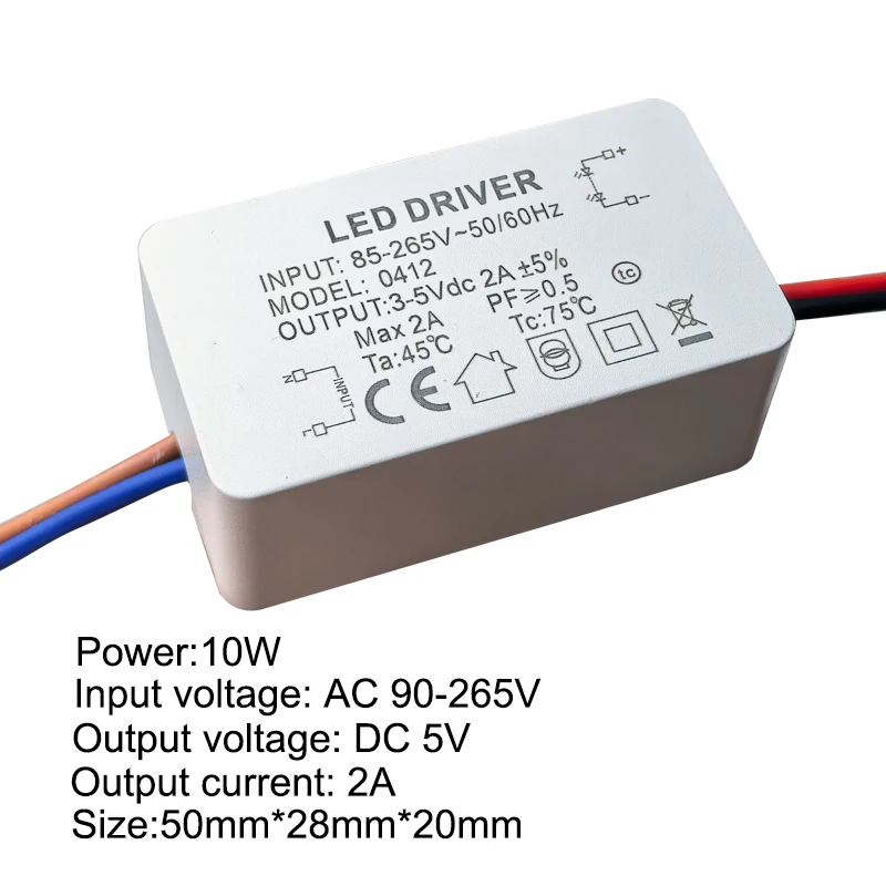LED Netzteil DC 5V Transformator Schalter Treiber Ausgangsstrom 1A 2A Adapter Für CCTV AC110V-220V Led-treiber 5W 10W