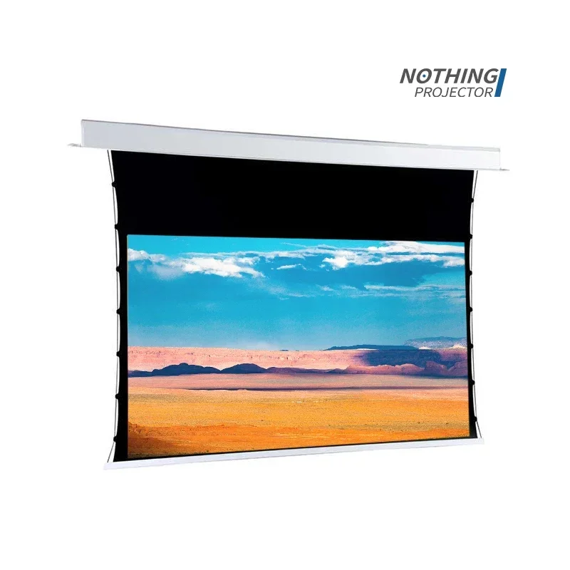 

Tab-Tension Motorized Projector Screen Cbsp Ust Alr Screen For Laser Projector Electric Drop Down Pet Crystal Projector Screen