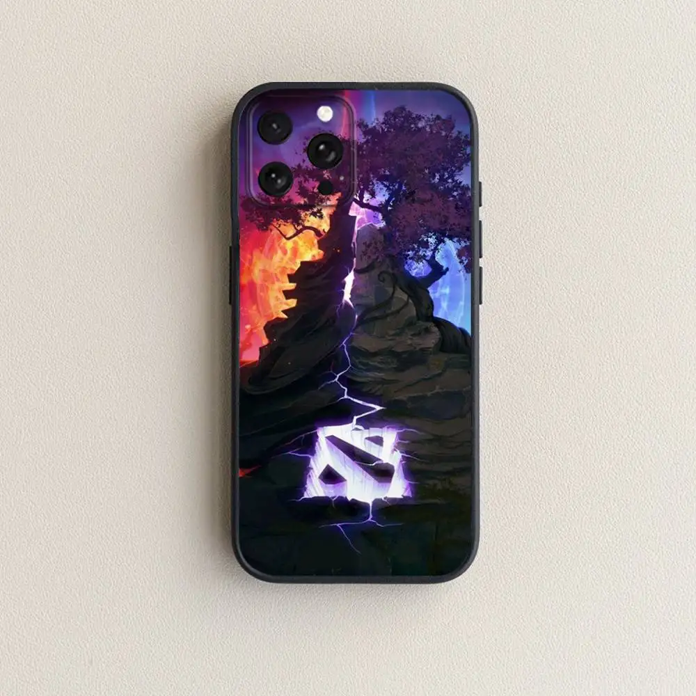 حافظة هاتف D-Dota 2 الرائعة لهاتف iPhone 17,16,15,14,13,12,11 Plus,Pro Max,XS,X,XR,SE,Mini,8,7,غطاء أسود من السيليكون الناعم #3