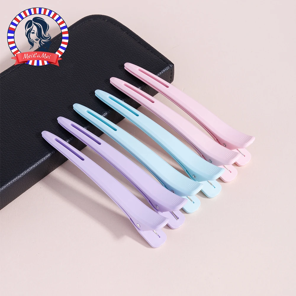 

6pcs/lot Durable Candy Color Hair Clips for Styling and Salon Use - Securely Grip Hair with Alligator Claw Design