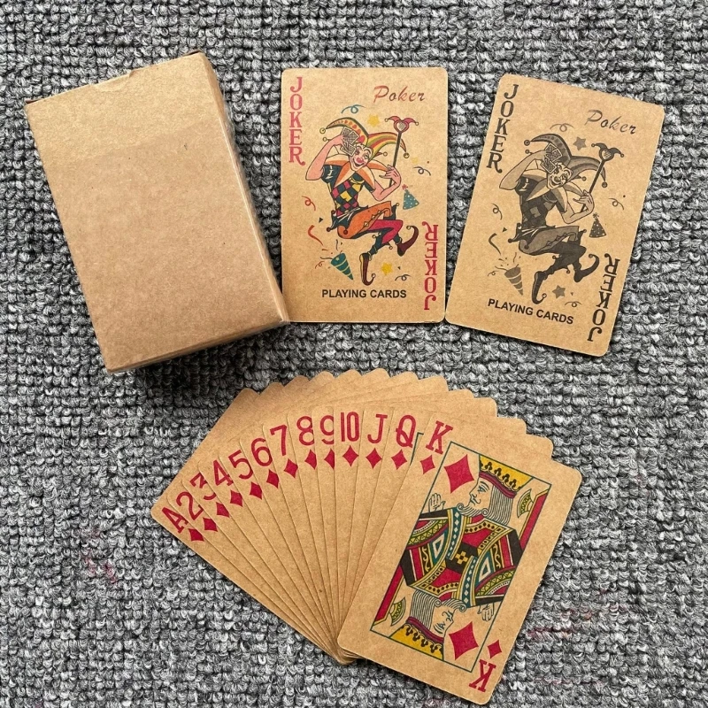 54 Sheet Simple Classical Pattern Paper Playing Card Deck Cards Pack Game Paper Cards Simple Style Magical Cards Collection Boar