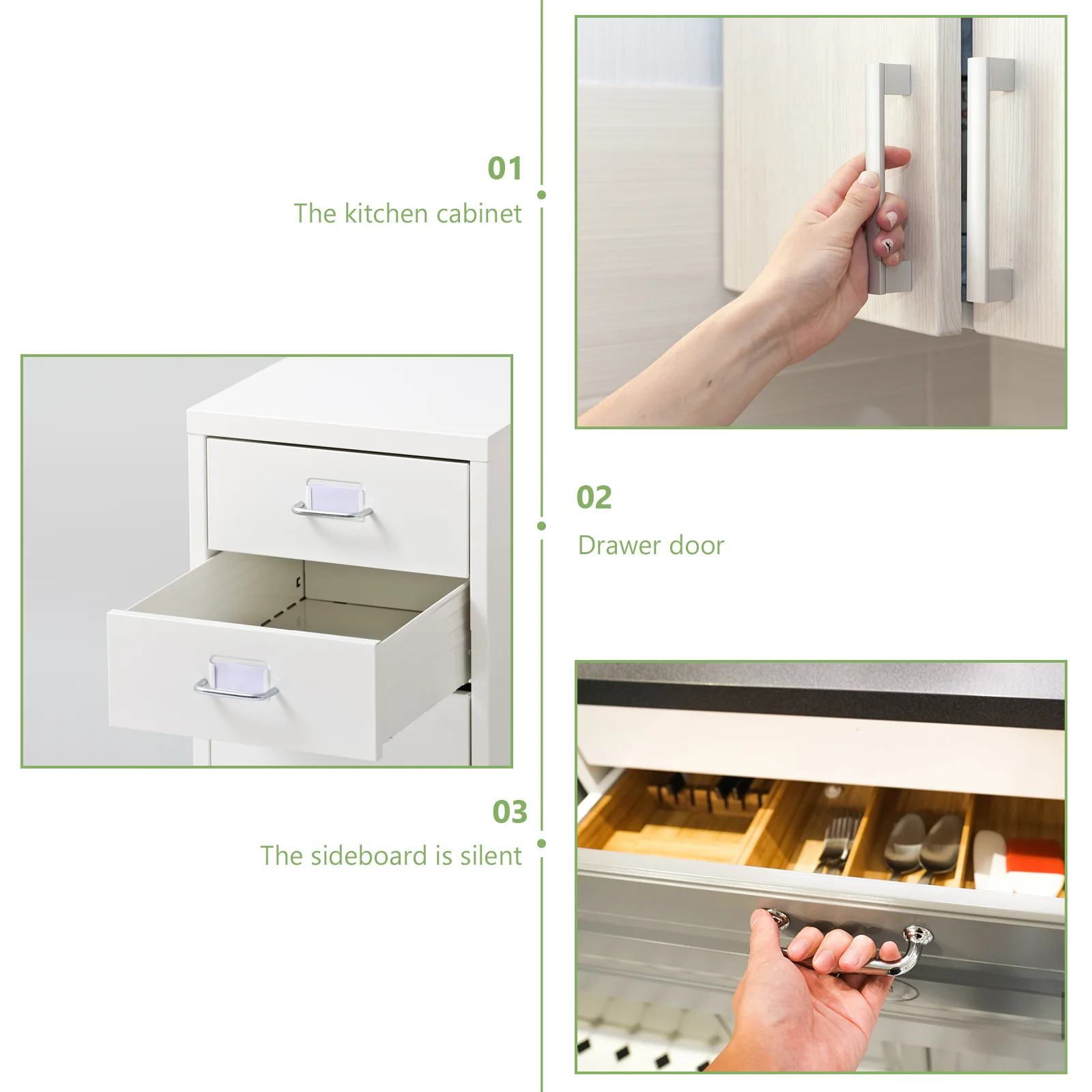 

6Sets Cactus Ceramic Cabinet Handles Lovely Decorative Drawer Pulls for Kitchen Wardrobe Cupboard Furniture Accessories