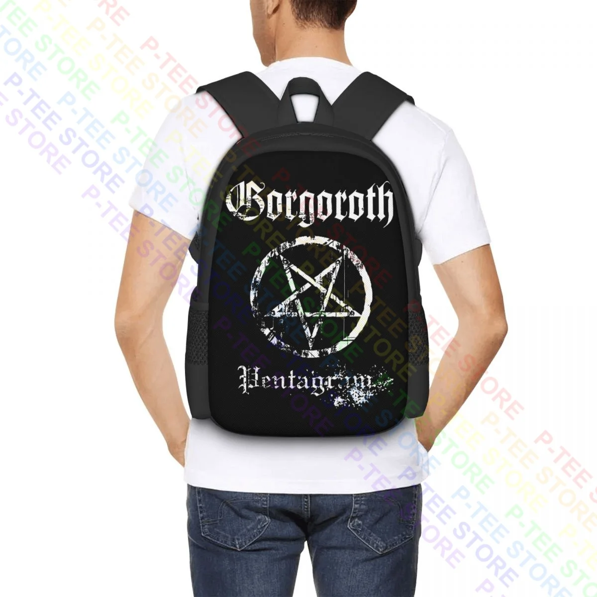 Gorgoroth-Pentagram P-722Backpack Large Capacity Backpack Beach Bag