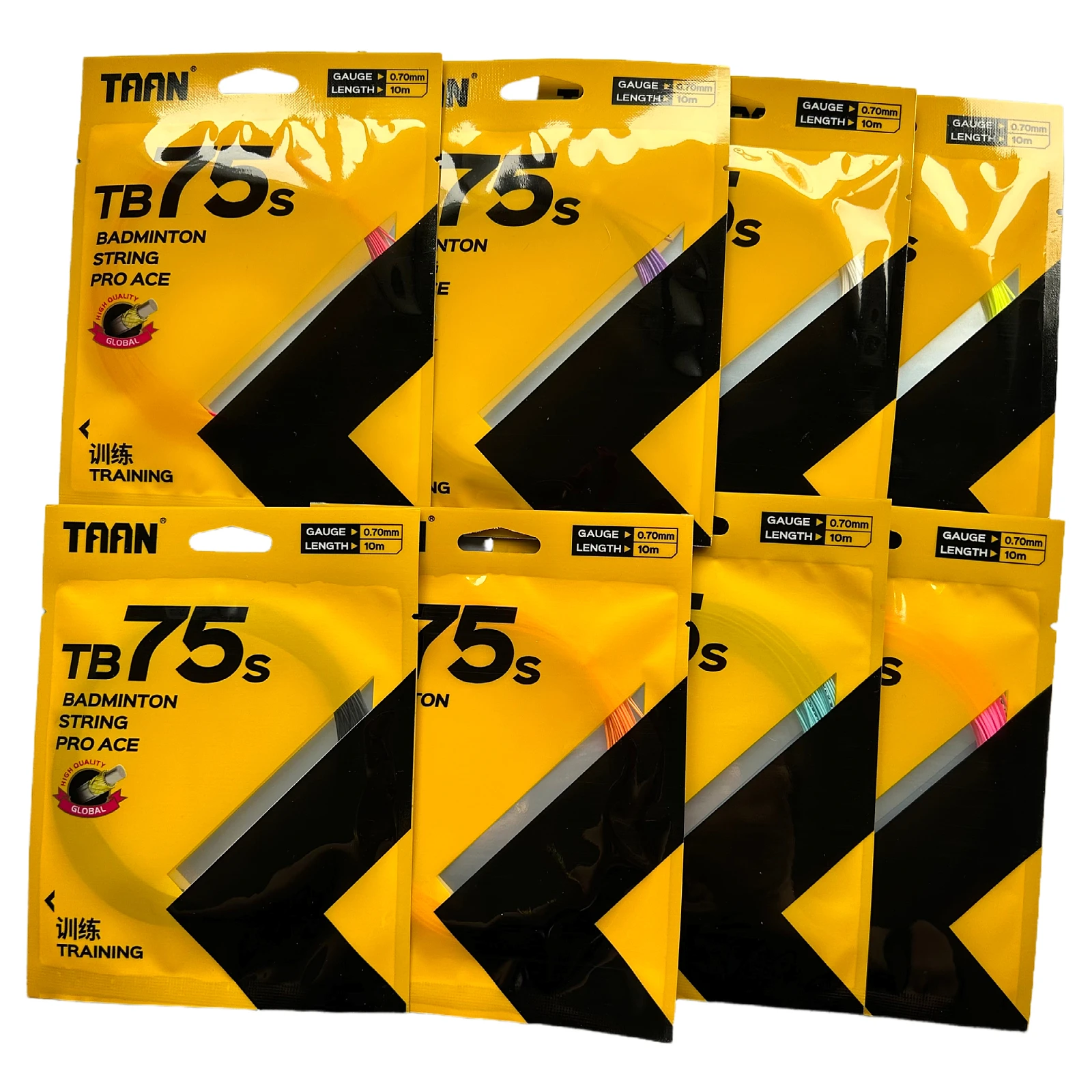 10 sztuk TAAN PRO ACE BT75S rakieta do badmintona ciąg trwały sznurek treningowy rakieta do badmintona TB75 0.70mm 10M