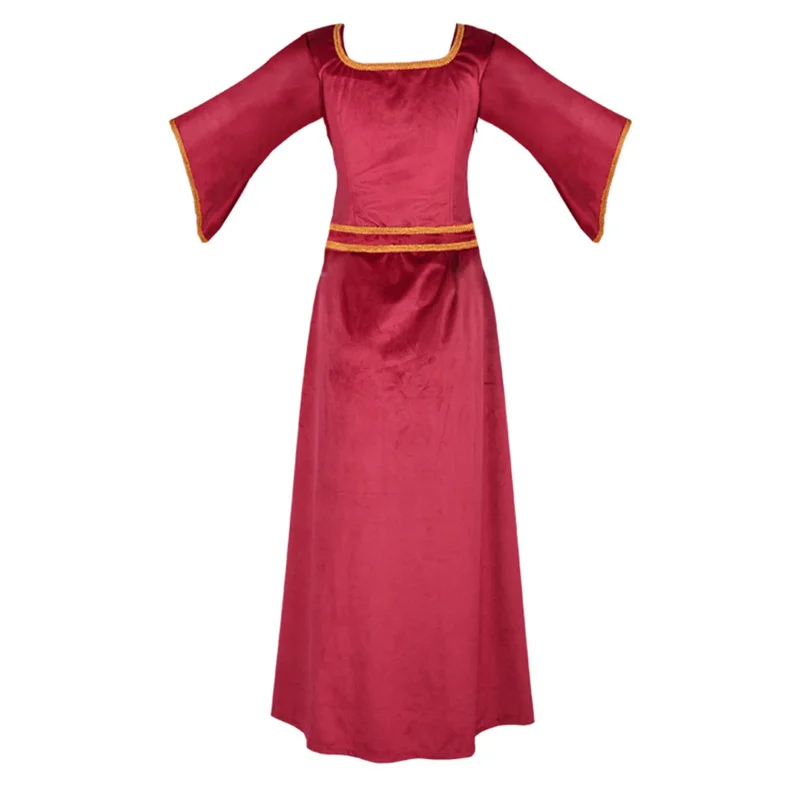 2025 New Movie Mother Gothel Cosplay Costume Dress Outfits Palace Retro Woman Girl Halloween Carnival Suit for Adu abc