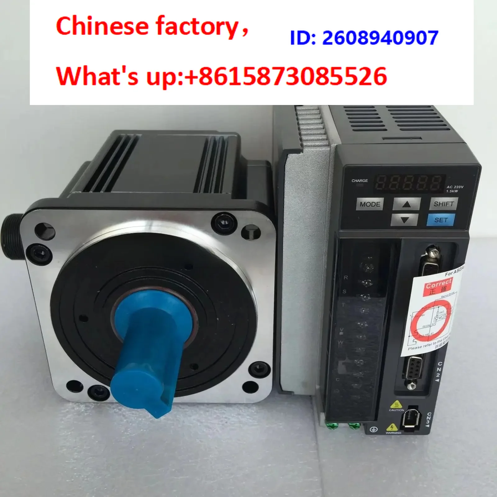1pcs 750W 3000R/min AC Se-rvo Motor & Drive Kits EC-MA-C10807RS ASD-A2-0721-M With Cable Without Brake