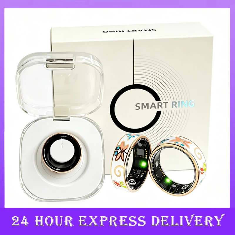 

NEW R18 Smart Ring Heart Rate Sleep Monitoring Smartring Color Enamels Women Female Stainless Steel Intelligent Finger Ring