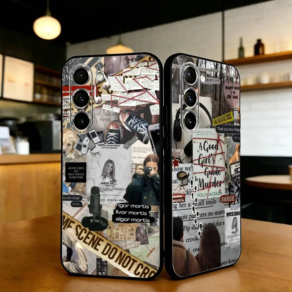 agggtm A Good Girls Guide to Murder Phone Case For Samsung S24,21,22,23,30,Ultra,20,Plus,Note,10,9,Black soft silicone case