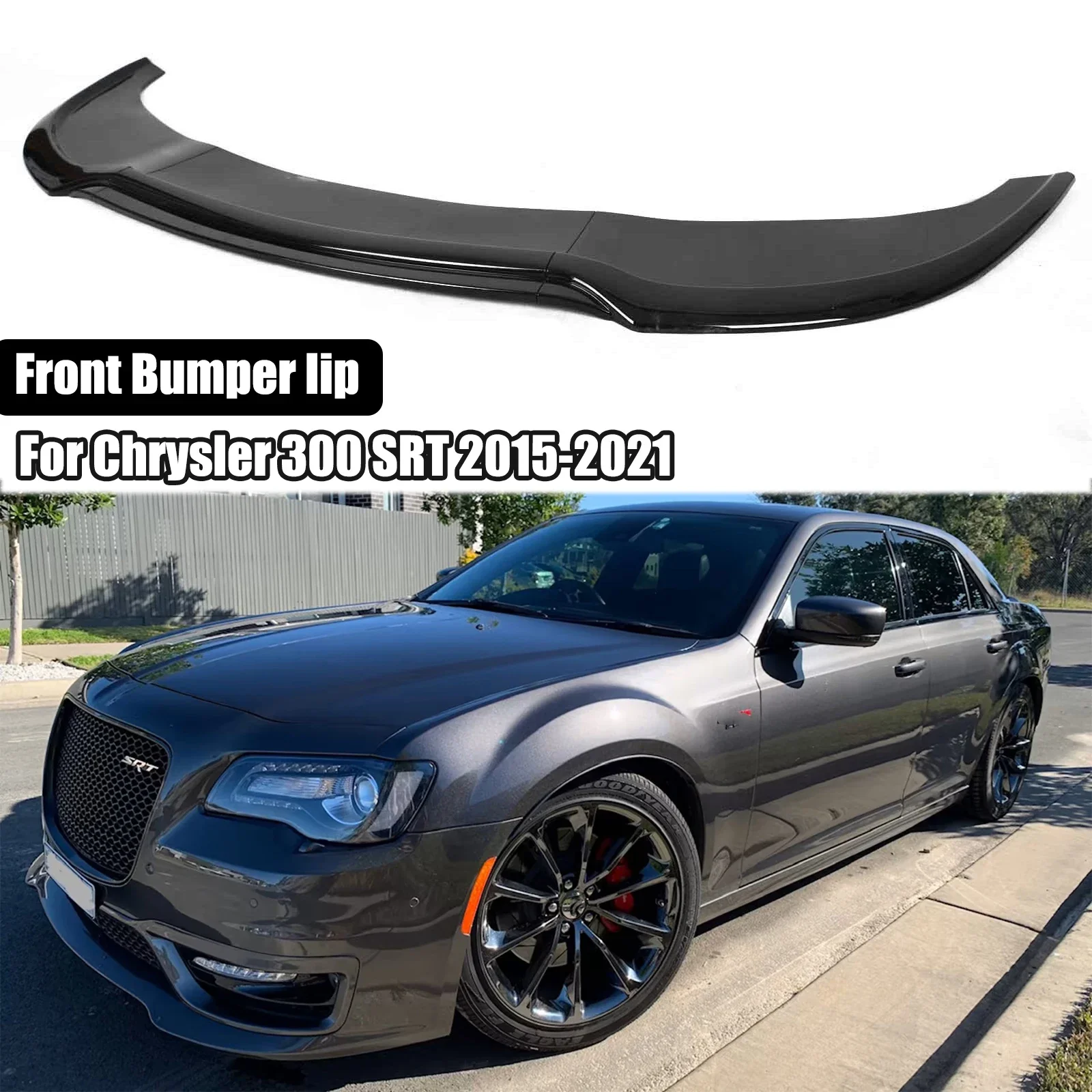 For Chrysler 300 C S Touring Sport SRT 2015-2023 3Pcs Front Bumper Lip Splitter Diffuser Spoiler Car Accessories