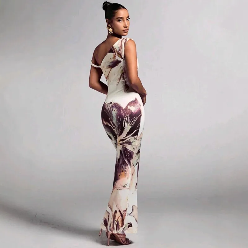 

Ladies' Sexy Camisole Midi Dress With Floral Pattern For Summer Party And Vacation In Y2K Style 2024